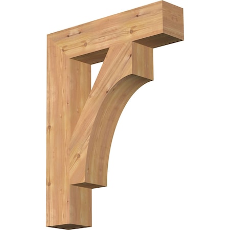 Ekena Millwork Westlake Block Smooth Bracket, Western Red Cedar, 5 1/2"W x 26"D x 34"H BKT06X26X34WTL05SWR